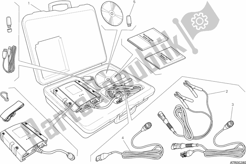 Todas as partes de Testador Dds (2) do Ducati Superbike 959 Panigale ABS 2017